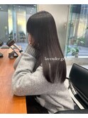 艶髪ラベンダーグレージュカラー×ストレートロングヘア