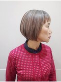 30代40代50代おすすめ　大人グラボブ×グレイヘア