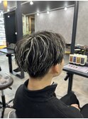 メンズカット！【ハイライトセンターパート】