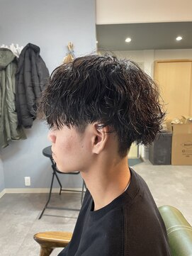 グリードヘア(GREED HAIR) 波巻きパーマ×マッシュ