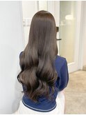 くびれヘアアプリコットオレンジ夏ヘアハイライトカラー