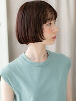 カバーヘアアンドスパ ブリス 浦和(COVER HAIR&SPA bliss) 艶感チェリーレッド小顔姫カットレイヤー切りっぱなしボブX浦和