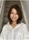 レイヤー/セミロングボブ髪質改善縮毛矯正白髪ぼかしショート