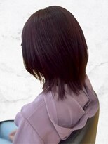 ヴァンカウンシル 一宮店(VAN COUNCIL)&nbsp;透明感カラーの深みボルドーアッシュ×外ハネボブ/秋カラー