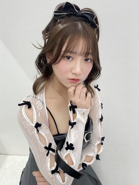 アイトーキョーエス 渋谷(AI TOKYO S) レイヤー/ミディアムレイヤー/ブラウン/ヘアセット/ハーフアップ