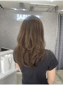 レイヤースタイル×オリーブベージュ