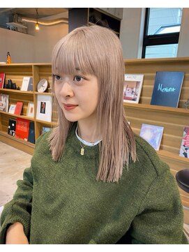 パークホワイト 代官山(PARK White) Milktea beigeミディアムレイヤーハッシュカットココアブラウン