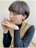 耳掛け×丸みショートボブ