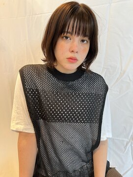 トリッカ 銀座(tricca) レイヤーボブ/シースルーバング/顔まわりレイヤー/透明感カラー