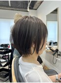 ◇ショートボブ大人ショートミルクティーベージュ[船橋]