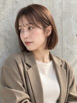 ルシードスタイル アウラ 松戸市五香(LUCIDO STYLE Aura)&nbsp;内巻きボブ×シースルーバング×ブラウンカラー