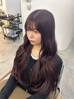サンノット(SUN KNOT) レイヤーカット×ワインレッドカラー