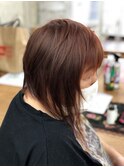 ミディアムボブ（ブラウンカラー）