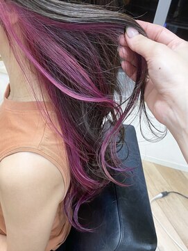 オーシャン(Ocean) ［OCEAN Hair&Life 水田成美］☆インナーカラーピンクパープル☆