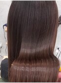 髪質改善ストレート×艶カラー