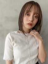 オースティン 登戸向ケ丘遊園(AUSTIN)&nbsp;大人かわいい前髪セシルカットココアブラウンフリンジウェーブ