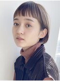 大人ショートボブオン眉ショートカットマッシュショート前髪あり