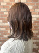 ポルト(porto produced by teatro hair salon)&nbsp;くびれミディスタイル　ブラウンカラー