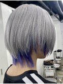 □ミルクティーブロンドダークブルーワンホンレイヤー