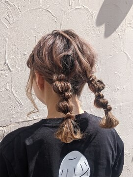 ランコントレ 千代 ツインテール編みおろし