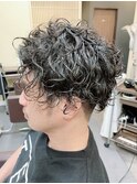 波巻きパーマ