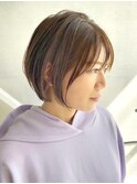 ☆細めハイライトボブフェザーショートマロンベージュ[船橋]