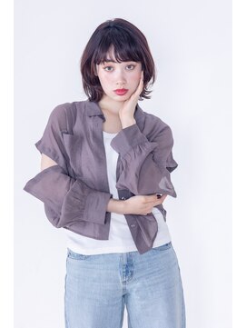 ブリング バイ スノードロップ 吉祥寺(BRING by Snowdrop) 黒髪/グレーベージュ/レイヤーロング/前髪パーマ/吉祥寺