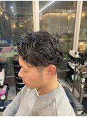 アップバングパーマ