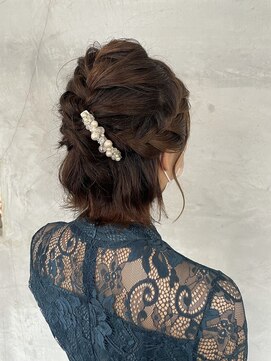 レオニード 表参道(LEONID) 岡田≫結婚式お呼ばれボブハーフアップヘアセット