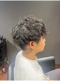 ビジネスツーブロックショート ツイストスパイラルパーマ
