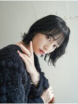 マセナ(Masena) 2.30代大人くびれボブ×艶感ブルーブラック