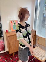 ヘアーアイスカルテット(HAIR ICI QUARTET) 透明感♪髪質改善カラー小顔ウルフ艶感ミディピンクベージュ