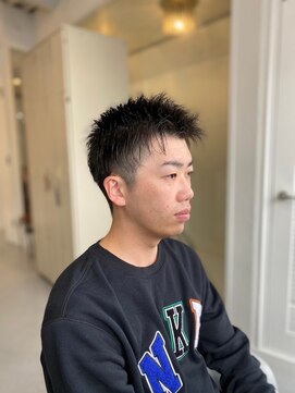 ソイクフ 四条大宮店(SOY-KUFU) アッシュブラックマッシュパーマニュアンスカラー黒髪