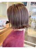 大人の切りっぱなしボブ