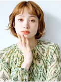 レイヤーボブパーマ20代30代大人かわいいツヤ感りオン眉