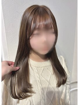 アンニュ(annuy) Instagram/annuy__o0 顔まわりカット/ベージュカラー/韓国巻き