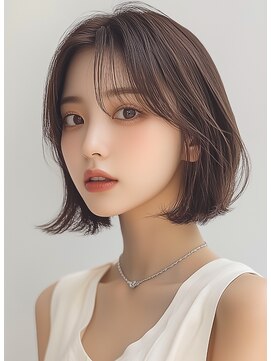 レヴ 草加店(LEV.) ホワイトブロンド美髪外ハネボブ