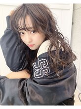 リティ(LITTY) シースルーバング　ルーズウェーブ　レイヤーカット