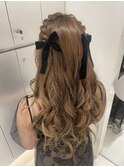 【新宿駅/新宿三丁目/ヘアセット/ハーフツイン】