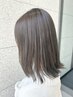 【平日限定　髪にやさしく透明感を】ブリーチなしダブルカラー+カット+Ｔｒ