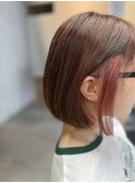 顎ラインボブ×インナーピンク