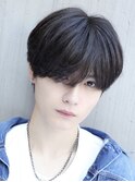 韓流ショート コンマヘア シースルーバング