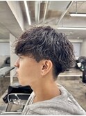 刈り上げマッシュメンズシャドウパーマ