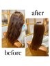 カット+髪質改善縮毛矯正+リラックストリートメント+ヘッドマッサージ