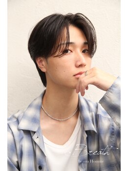 ブレスボーオム コウベ 神戸 三宮(Breath beauu Homme Kobe)の写真/真っ直ぐすぎない自然な質感で、扱いやすく垢抜けるメンズストレート。