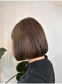 白髪ぼかしカラー 大人ボブ アッシュブラウン 堀江