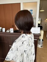 カットウェルズ ラブコオリヤマ 郡山店(Cut Well's Love Koriyama) ダークパープル/ナチュラルショート/ミルクブラウン/夏/郡山