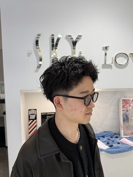 スカイマスターバーバー 渋谷(SKY MASTER BARBER) 無造作ショートパーマ[渋谷/理容室/メンズ/スパイラルパーマ]