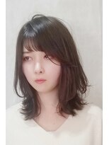 ジゲン ヘアーリゾート(ZIGEN hair resort) ふんわり透明感を纏う切りっぱなしレディ感ミディアム