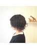 [自然なストレートヘアに]　カット+ストカール　